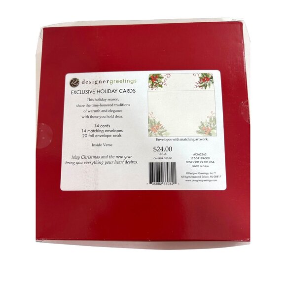 Christmas Cards 2 Boxes 14 cards Matching Envelopes & Seals Holiday Robin Winter - Picture 5 of 9